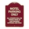 Signmission Motel Parking All Others Towed Heavy-Gauge Aluminum Architectural Sign, 24" x 18", BU-1824-23870 A-DES-BU-1824-23870 - alternate 1